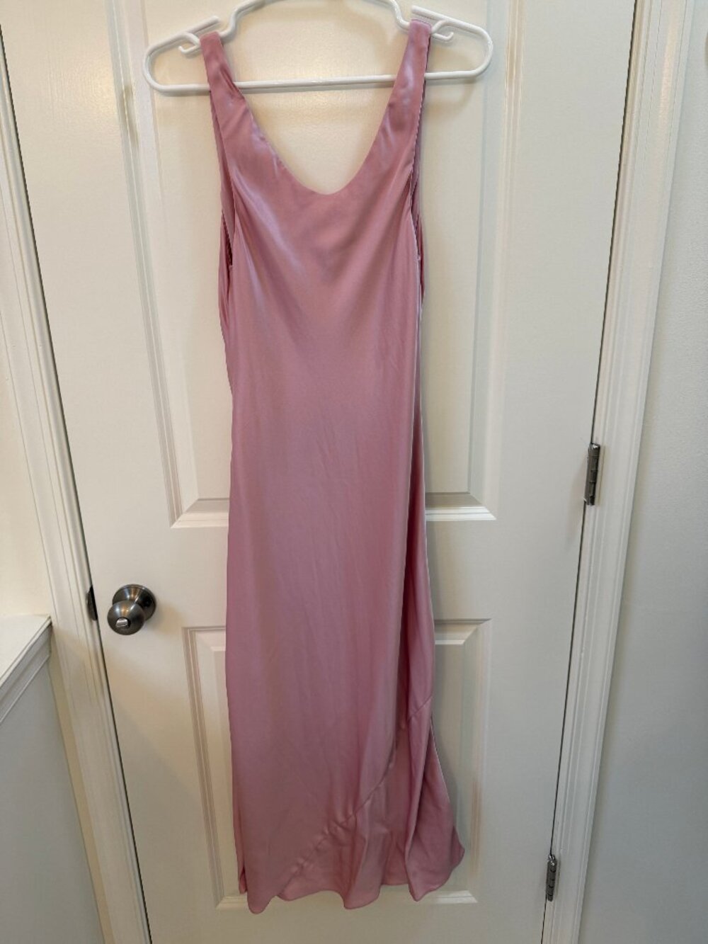 Reformation Bevin Satin Dress Babygirl Pink Size S